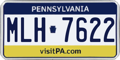 PA license plate MLH7622