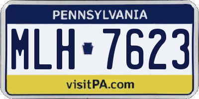 PA license plate MLH7623