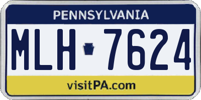 PA license plate MLH7624