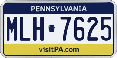 PA license plate MLH7625
