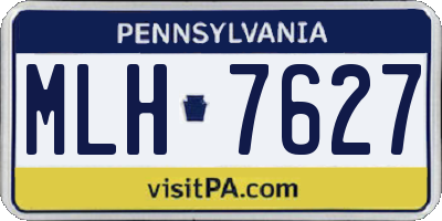 PA license plate MLH7627