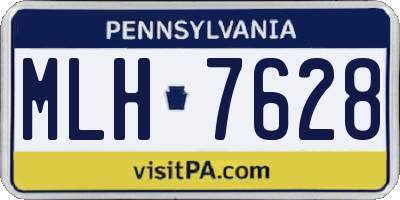 PA license plate MLH7628