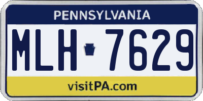 PA license plate MLH7629