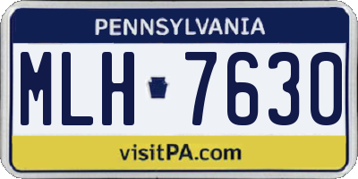 PA license plate MLH7630