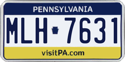 PA license plate MLH7631