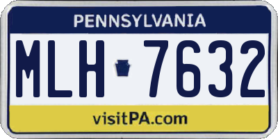 PA license plate MLH7632