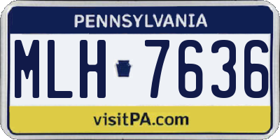 PA license plate MLH7636