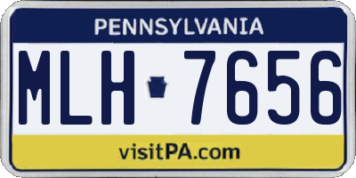 PA license plate MLH7656