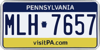 PA license plate MLH7657