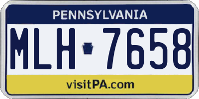 PA license plate MLH7658