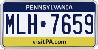 PA license plate MLH7659