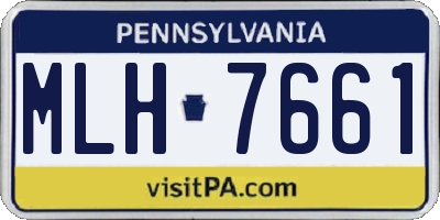 PA license plate MLH7661