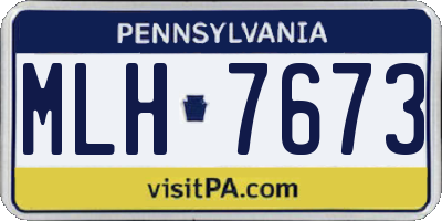 PA license plate MLH7673