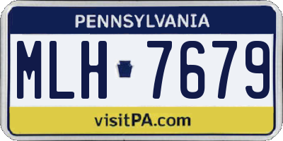 PA license plate MLH7679
