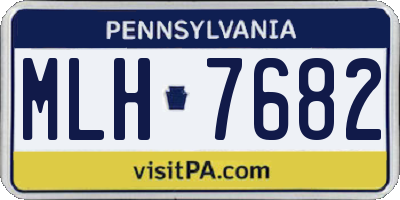 PA license plate MLH7682