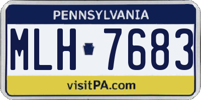 PA license plate MLH7683