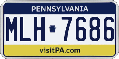PA license plate MLH7686