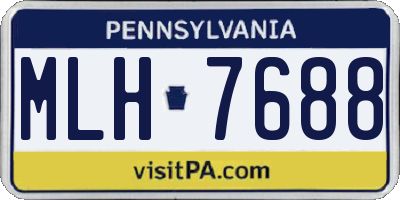 PA license plate MLH7688