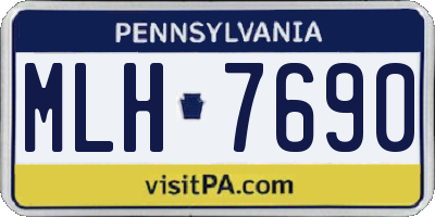 PA license plate MLH7690