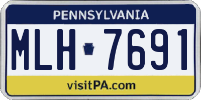 PA license plate MLH7691
