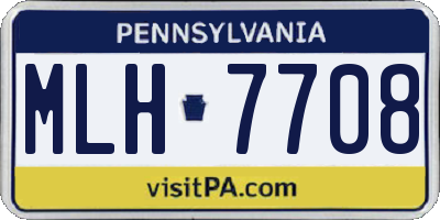 PA license plate MLH7708