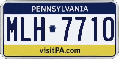 PA license plate MLH7710