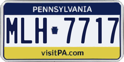 PA license plate MLH7717