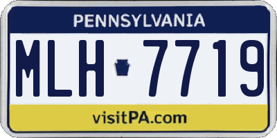 PA license plate MLH7719
