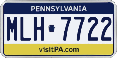 PA license plate MLH7722