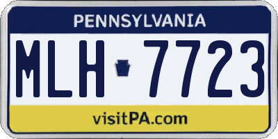 PA license plate MLH7723