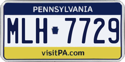 PA license plate MLH7729