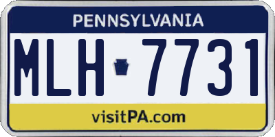 PA license plate MLH7731
