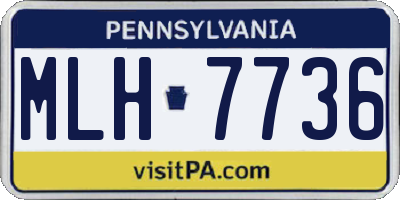 PA license plate MLH7736