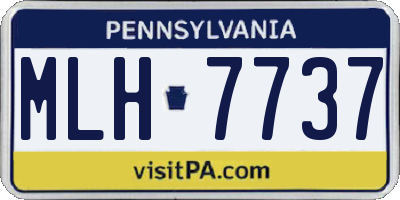 PA license plate MLH7737