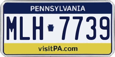 PA license plate MLH7739