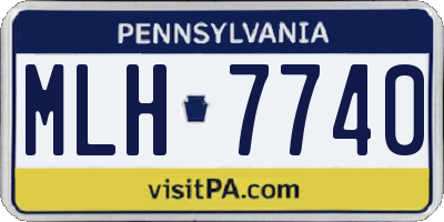 PA license plate MLH7740