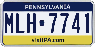 PA license plate MLH7741