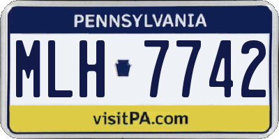 PA license plate MLH7742