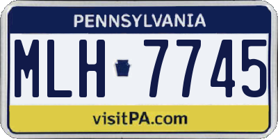 PA license plate MLH7745