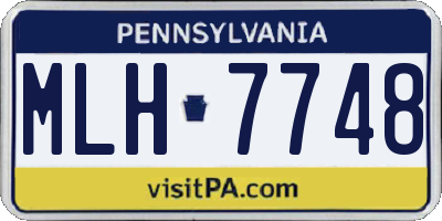 PA license plate MLH7748