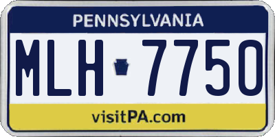 PA license plate MLH7750