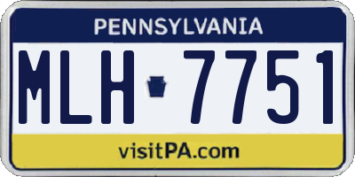 PA license plate MLH7751