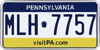 PA license plate MLH7757