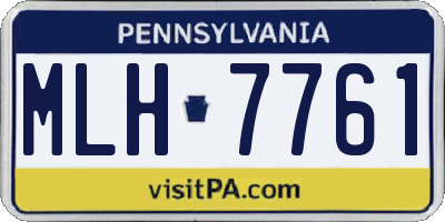 PA license plate MLH7761