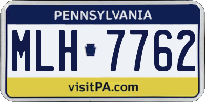 PA license plate MLH7762