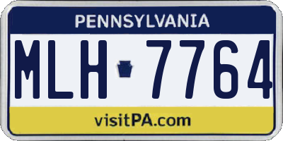 PA license plate MLH7764