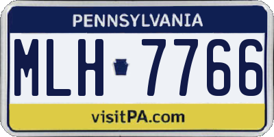 PA license plate MLH7766