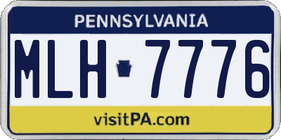 PA license plate MLH7776