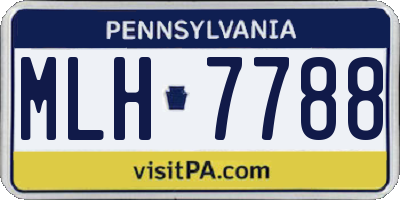 PA license plate MLH7788