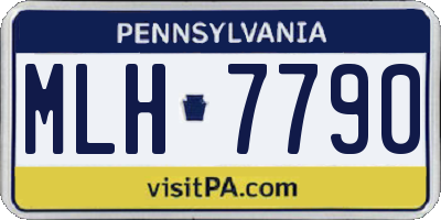 PA license plate MLH7790